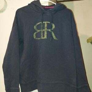 Banana Republic Navy Hoodie with Green Logo